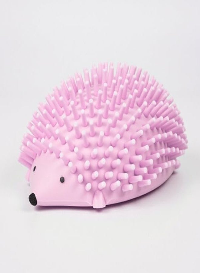 GION Pet Hedgehog Silicone Scratcher - Comfort and Stress-Free Grooming - Flexible Spiky Grooming Brush for Cats, Dogs and Small Pets, Designed for Itch Relief (PINK) - Image 1